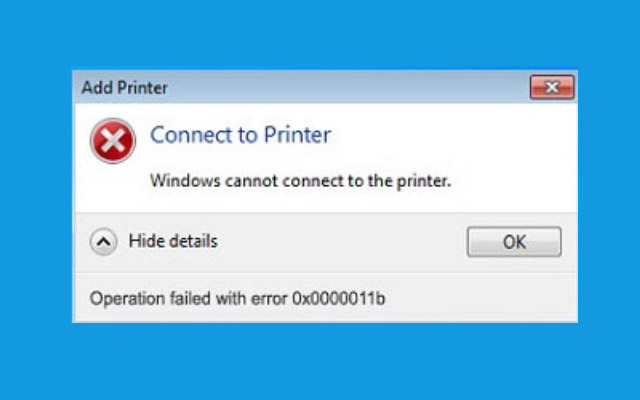 Connect Printer Error 0x0000011b