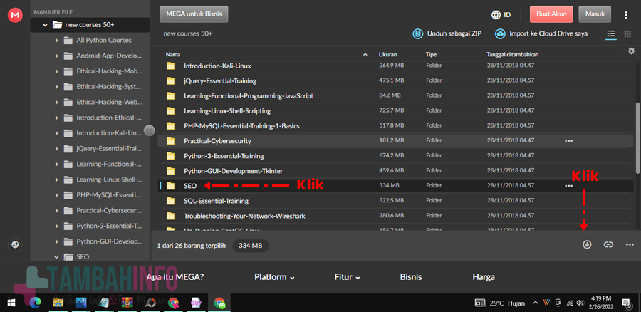 Cara Download File Mega