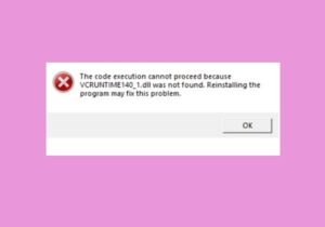 Error VCRUNTIME140_1.dll