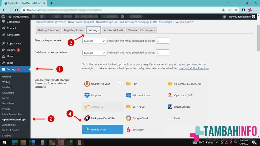 Singkronisasi ke Google Drive